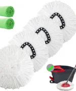 4 Pack Spin Mop Replacement Heads Microfibe