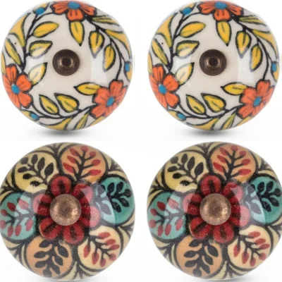 Stainmaster Floral Motif Knob Premium Decorative Knob