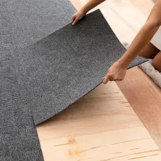 Pile Height, Peel and Stick Carpet Tile, Grey